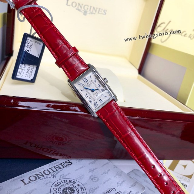 浪琴手錶 LONGINES黛綽維納鱷魚皮系列石英女士腕表  gjs2047